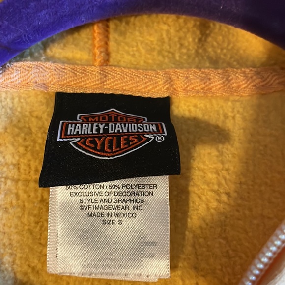Front zip Harley Davidson lightweight hoodie - Picture 5 of 7